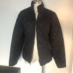 Eddie Bauer premium goose down black jacket size Tall M